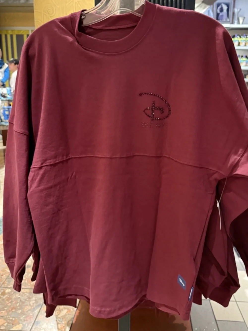 2025 Disney Parks Walt Disney World Bedazzled Burgundy Spirit Jersey Adult Size - Picture 2 of 2